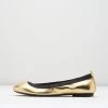 Budget 😀 BLOCHSTORE-US Ladies Carina Ballet Flats Oro Leather 🧨