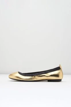 Budget 😀 BLOCHSTORE-US Ladies Carina Ballet Flats Oro Leather 🧨