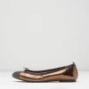 Flash Sale 👍 BLOCHSTORE-US Ladies Chara Ballet Flats Light Bronze Leather 💯