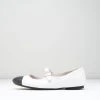 Brand new 🧨 BLOCHSTORE-US Ladies Cassiopeia Ballet Flats White Black Leather 😍