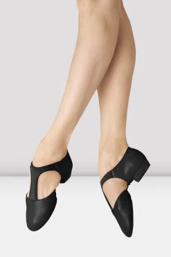 Promo ⭐ BLOCHSTORE-US Ladies Elastosplit Grecian Teaching ✨ Shoes Black Leather 🌟