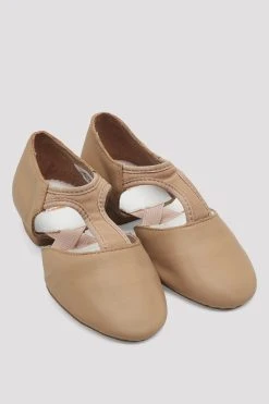 Coupon ❤️ BLOCHSTORE-US Ladies Elastosplit Grecian Teaching 👍 Shoes Tan Leather 💯 -Adultes Dance Store ES0410L TAN 07