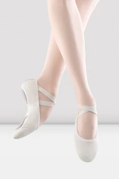 Cheap 🧨 BLOCHSTORE-US Ladies Prolite 2 Leather Ballet Shoes White Leather ✨