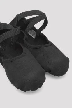 Best Pirce ⭐ BLOCHSTORE-US Ladies Infinity Stretch Canvas Ballet 👍 Shoes Black Canvas 😀 -Adultes Dance Store S0220L BLK 08