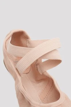 Wholesale 👏 BLOCHSTORE-US Ladies Infinity Stretch Canvas Ballet Shoes Pink Canvas 🤩 -Adultes Dance Store S0220L PNK 09