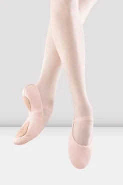 New 🤩 BLOCHSTORE-US Ladies Dansoft Ll Split Sole Ballet 😉 Shoes Theatrical Pink Leather ❤️