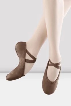 Discount 🔥 BLOCHSTORE-US Ladies Pump Canvas Ballet Shoes Cocoa Canvas 🔔