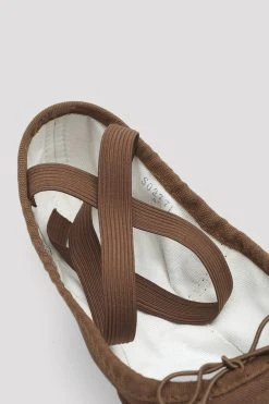 Discount 🔥 BLOCHSTORE-US Ladies Pump Canvas Ballet Shoes Cocoa Canvas 🔔 -Adultes Dance Store S0277L COA 09