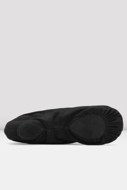 Deals 🧨 BLOCHSTORE-US Ladies Pump Canvas Ballet Shoes Black Canvas 🛒 -Adultes Dance Store S0277M BLK 05