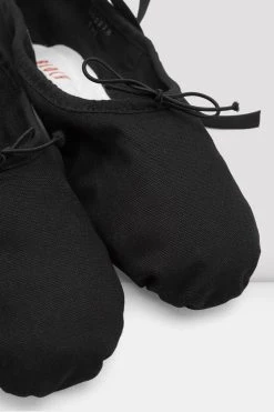 Deals 🧨 BLOCHSTORE-US Ladies Pump Canvas Ballet Shoes Black Canvas 🛒 -Adultes Dance Store S0277M BLK 08