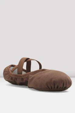 New ✔️ BLOCHSTORE-US Ladies Performa Stretch Canvas Ballet ✨ Shoes Cocoa Canvas 🛒 -Adultes Dance Store S0284L COA 03