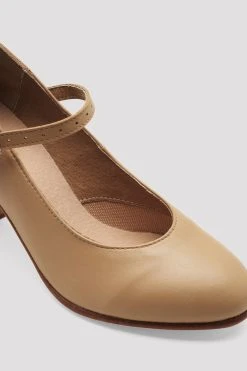 Hot Sale π BLOCHSTORE-US Ladies Cabaret Character Shoes Tan Leather π 12 Hot Sale π BLOCHSTORE-US Ladies Cabaret Character Shoes Tan Leather π -Adultes Dance Store S0306L TAN 07