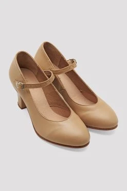 Hot Sale π BLOCHSTORE-US Ladies Cabaret Character Shoes Tan Leather π 13 Hot Sale π BLOCHSTORE-US Ladies Cabaret Character Shoes Tan Leather π -Adultes Dance Store S0306L TAN 08