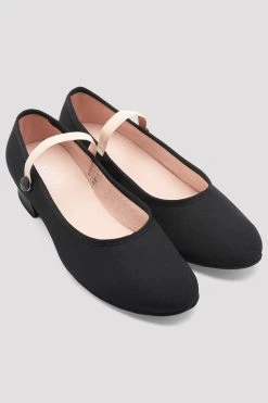 Budget 🎁 BLOCHSTORE-US Ladies Accent Canvas Character Shoes Black Canvas 👍 -Adultes Dance Store S0326LU BLK 07