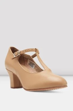 Promo 💯 BLOCHSTORE-US Ladies Roxie Character Shoes Tan Synthetic Leather 😉 -Adultes Dance Store S0375L TAN 03