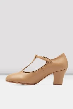 Promo 💯 BLOCHSTORE-US Ladies Roxie Character Shoes Tan Synthetic Leather 😉 -Adultes Dance Store S0375L TAN 05
