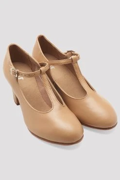 Promo 💯 BLOCHSTORE-US Ladies Roxie Character Shoes Tan Synthetic Leather 😉 -Adultes Dance Store S0375L TAN 07