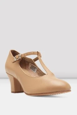 Promo 💯 BLOCHSTORE-US Ladies Roxie Character Shoes Tan Synthetic Leather 😉 -Adultes Dance Store S0375L TAN 30