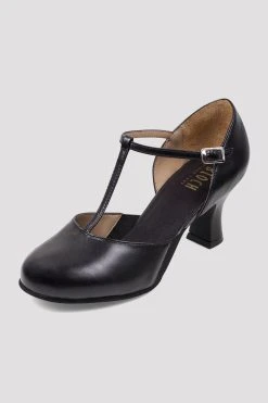 Best deal 🎁 BLOCHSTORE-US Ladies Split Flex Leather Character Shoes Black Leather 🎉 -Adultes Dance Store S0390L BLK