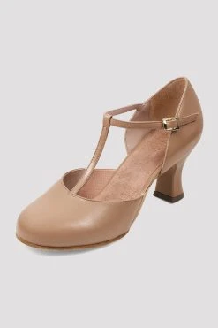 Best Sale ⭐ BLOCHSTORE-US Ladies Split Flex Leather Character 🥰 Shoes Tan Leather ⌛ -Adultes Dance Store S0390L TAN 11