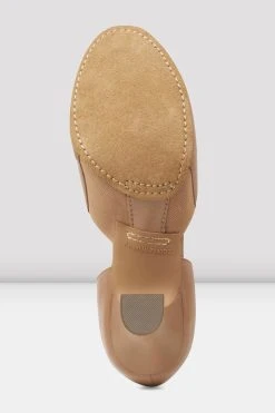 Best Sale ⭐ BLOCHSTORE-US Ladies Split Flex Leather Character 🥰 Shoes Tan Leather ⌛ -Adultes Dance Store S0390L TAN BOTTOM