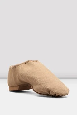 Best Pirce 🎁 BLOCHSTORE-US Ladies Phantom Stretch Canvas Jazz 🥰 Shoes Tan Canvas ⭐ -Adultes Dance Store S0473L TAN 03