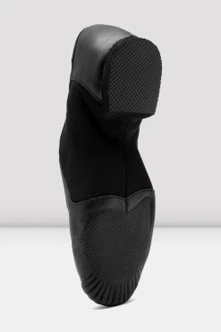 Outlet 🎁 BLOCHSTORE-US Ladies Neo-Flex Slip On Leather Jazz Shoes Black Leather 🛒 -Adultes Dance Store S0495L BLK 05