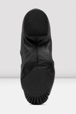 Best Sale 🔔 BLOCHSTORE-US Ladies Leather Elasta Jazz Booties Black Leather 💯 -Adultes Dance Store S0499L BLK 06