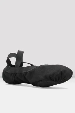 Promo 🤩 BLOCHSTORE-US Ladies Pro Elastic Canvas Ballet Shoes Black Canvas 🔥 -Adultes Dance Store S0621L BLK 03