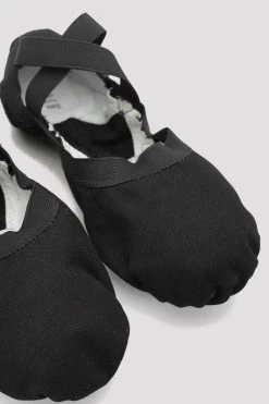 Promo 🤩 BLOCHSTORE-US Ladies Pro Elastic Canvas Ballet Shoes Black Canvas 🔥 -Adultes Dance Store S0621L BLK 08