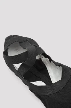 Promo 🤩 BLOCHSTORE-US Ladies Pro Elastic Canvas Ballet Shoes Black Canvas 🔥 -Adultes Dance Store S0621L BLK 09