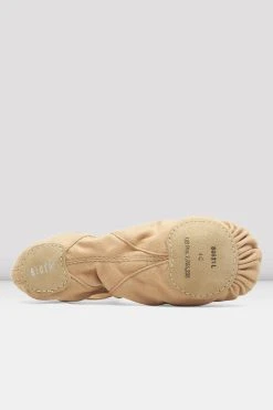 Outlet 👍 BLOCHSTORE-US Ladies Pro Elastic Canvas Ballet Shoes Light Sand Canvas 🔥 -Adultes Dance Store S0621L FSH 05