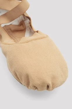 Outlet 👍 BLOCHSTORE-US Ladies Pro Elastic Canvas Ballet Shoes Light Sand Canvas 🔥 -Adultes Dance Store S0621L FSH 09