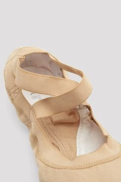 Outlet 👍 BLOCHSTORE-US Ladies Pro Elastic Canvas Ballet Shoes Light Sand Canvas 🔥 -Adultes Dance Store S0621L FSH 10