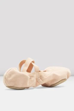 Coupon ⌛ BLOCHSTORE-US Ladies Pro Elastic Canvas Ballet 🛒 Shoes Pink Canvas 🔥 -Adultes Dance Store S0621L PNK 04