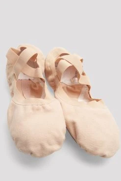 Coupon ⌛ BLOCHSTORE-US Ladies Pro Elastic Canvas Ballet 🛒 Shoes Pink Canvas 🔥 -Adultes Dance Store S0621L PNK 08