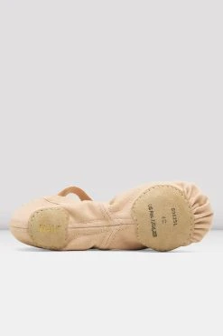 Deals ❤️ BLOCHSTORE-US Ladies Synchrony Stretch Canvas Ballet 🎉 Shoes Pink Canvas ✨ -Adultes Dance Store S0625L PNK 05