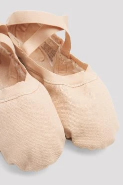 Deals ❤️ BLOCHSTORE-US Ladies Synchrony Stretch Canvas Ballet 🎉 Shoes Pink Canvas ✨ -Adultes Dance Store S0625L PNK 08