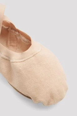 Deals ❤️ BLOCHSTORE-US Ladies Synchrony Stretch Canvas Ballet 🎉 Shoes Pink Canvas ✨ -Adultes Dance Store S0625L PNK 09