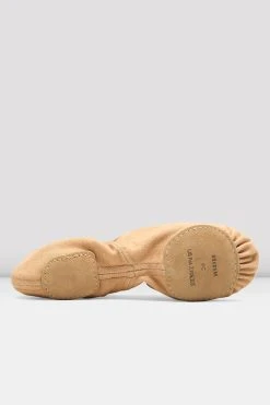 Flash Sale 😀 BLOCHSTORE-US Mens Synchrony Stretch Canvas Ballet Shoes Light Sand Canvas 🧨 -Adultes Dance Store S0625M FSH 05
