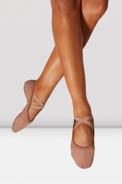 Best deal ✔️ BLOCHSTORE-US Ladies Performa Stretch Canvas Ballet ⭐ Shoes Coffee Canvas 🔥