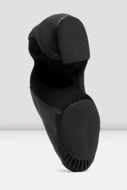 Coupon ⌛ BLOCHSTORE-US Ladies Spark Leather & Neoprene Jazz 🥰 Shoes Black Leather 😍 -Adultes Dance Store Yf8sz bg